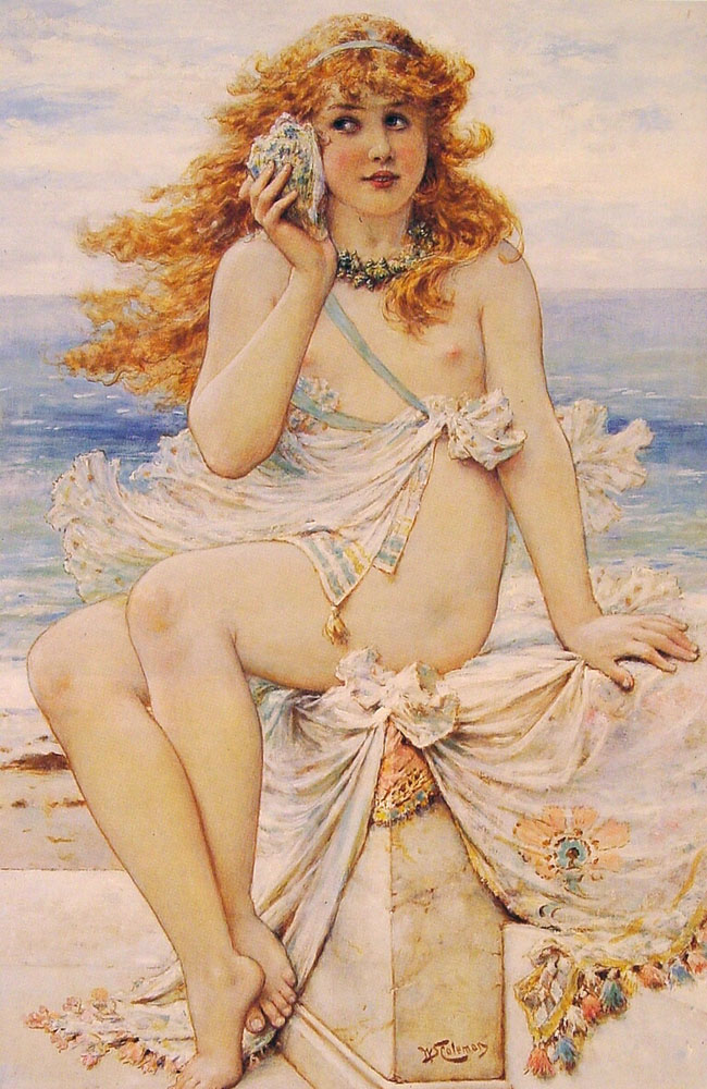 Nymph with a Conch Shell, by William Stephen Coleman